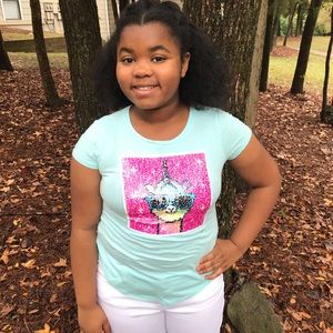 JUSTICE No Prob-Llama Sequins T-Shirt